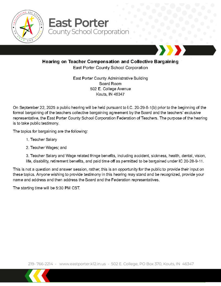 Notice of Hearing