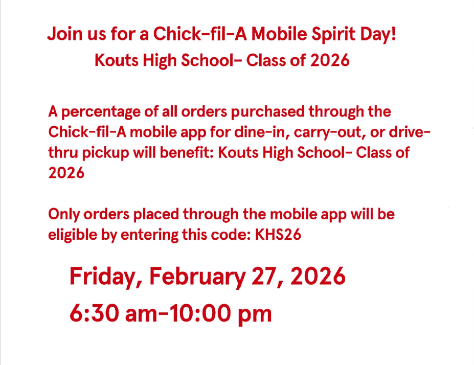 Chick-fil-A Fundraiser Class of 2026