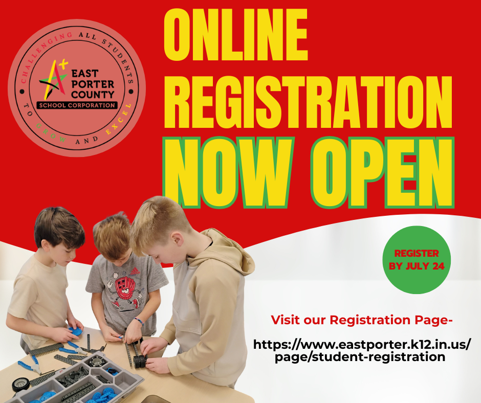 Registration open with boys doing robotics