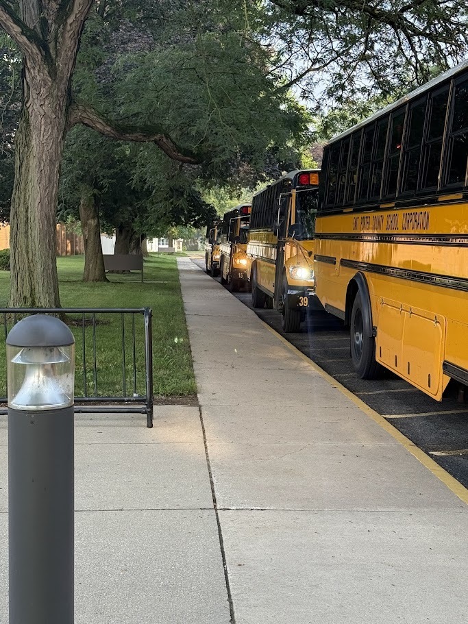 buses lined up