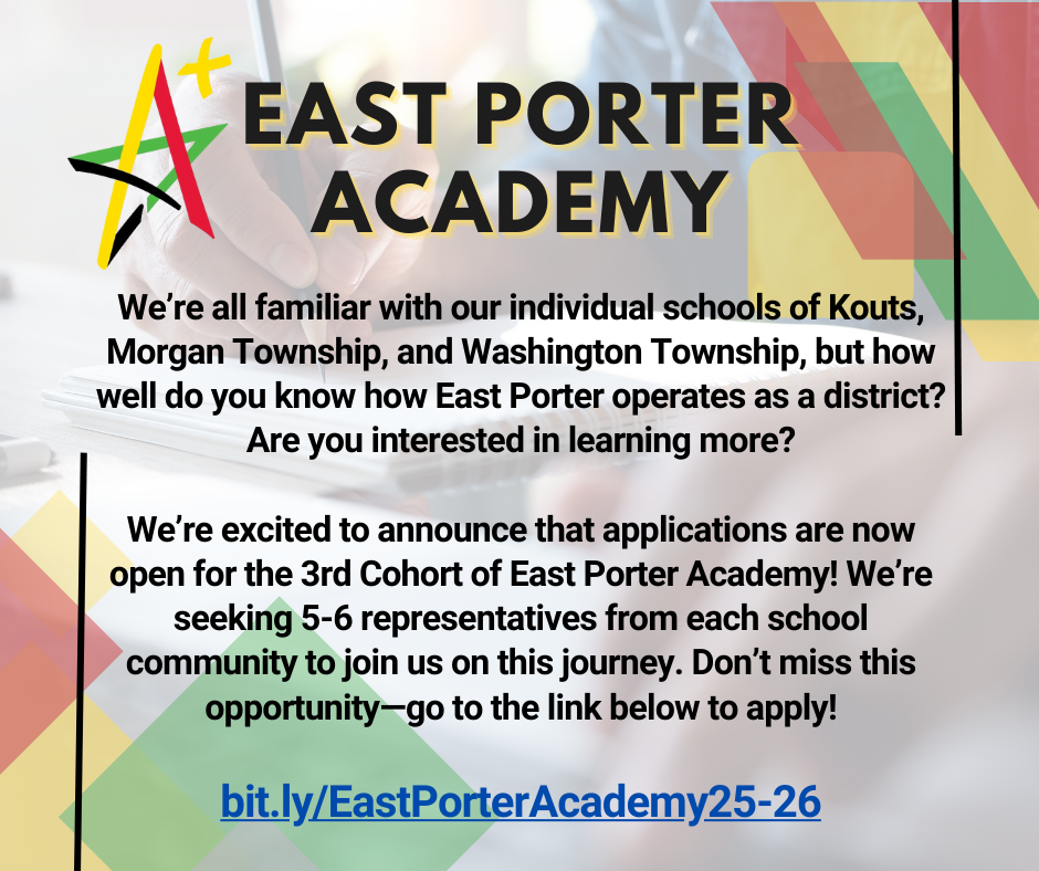 East Porter Academy Application Notice