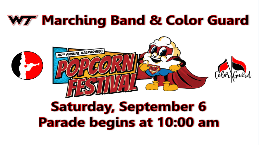 WTHS Marching Band at Valparaiso Popcorn Festival Parade