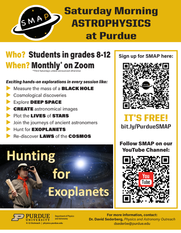 Saturday Morning Astrophysics at Purdue