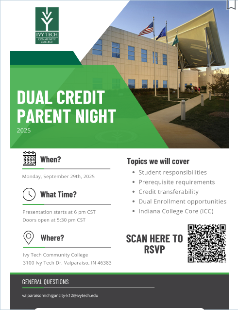 IVY Tech Dual Credit Parent Night