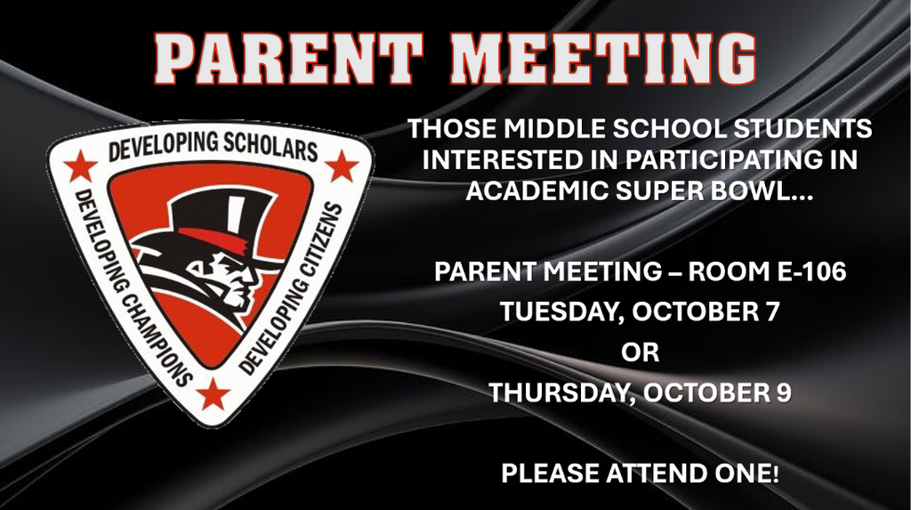 Academic Team Parent Meeting