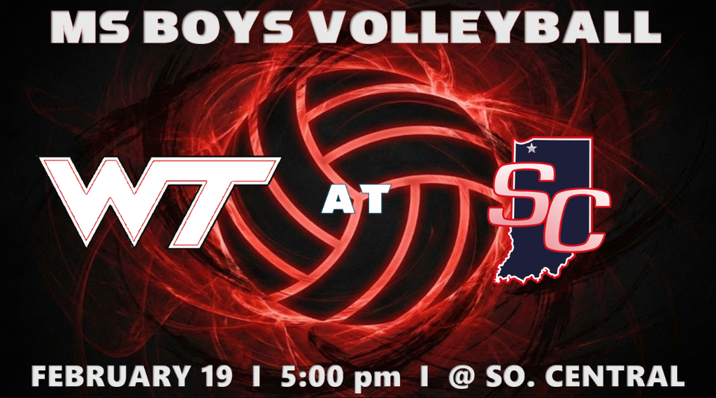Middle School Boys Volleyball at South Central