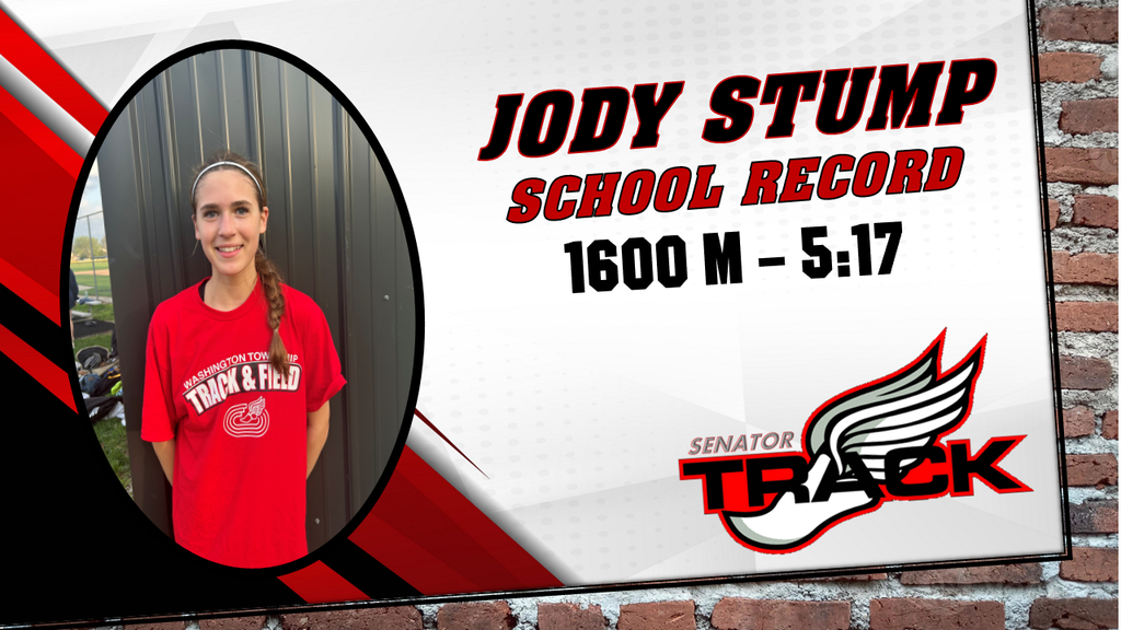 WTHS Girls 1600 M New Record Holder Jody Stump with a time of 5:17