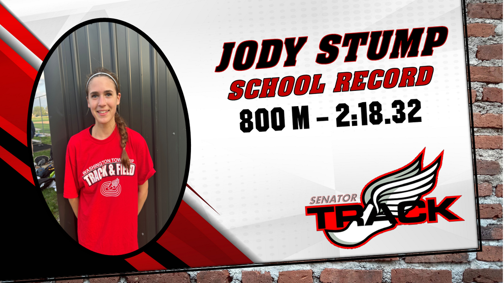 Jody Stump's new 800 M record of 2:18.32