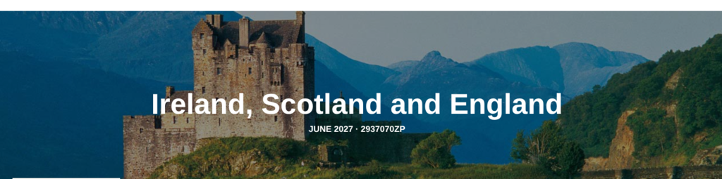 Ireland, Scotland and England Trip