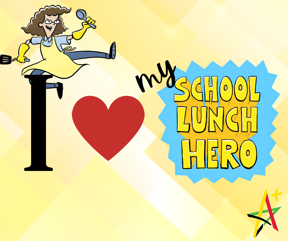 School Lunch Hero Day Logo and East Porter Star