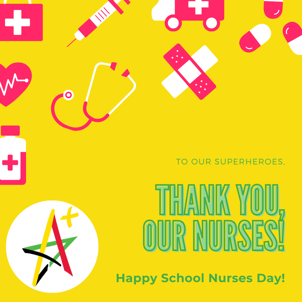 background of medical images with text that says thank you, our nurses!