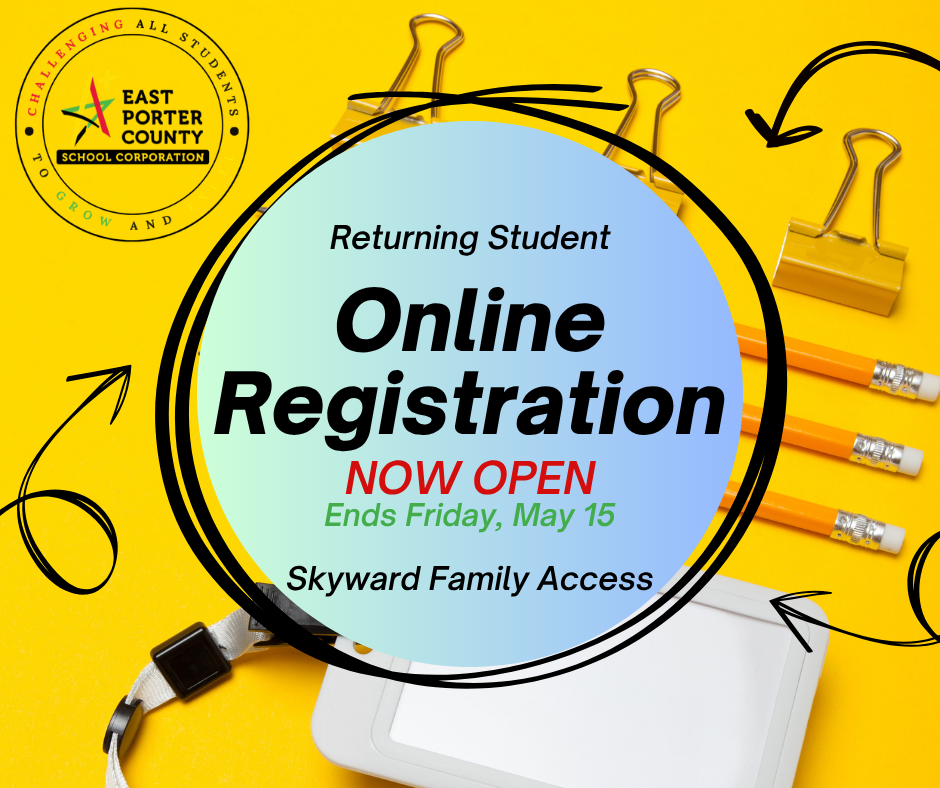 Returning Student Online Registration Now Open- ends Friday, May 15