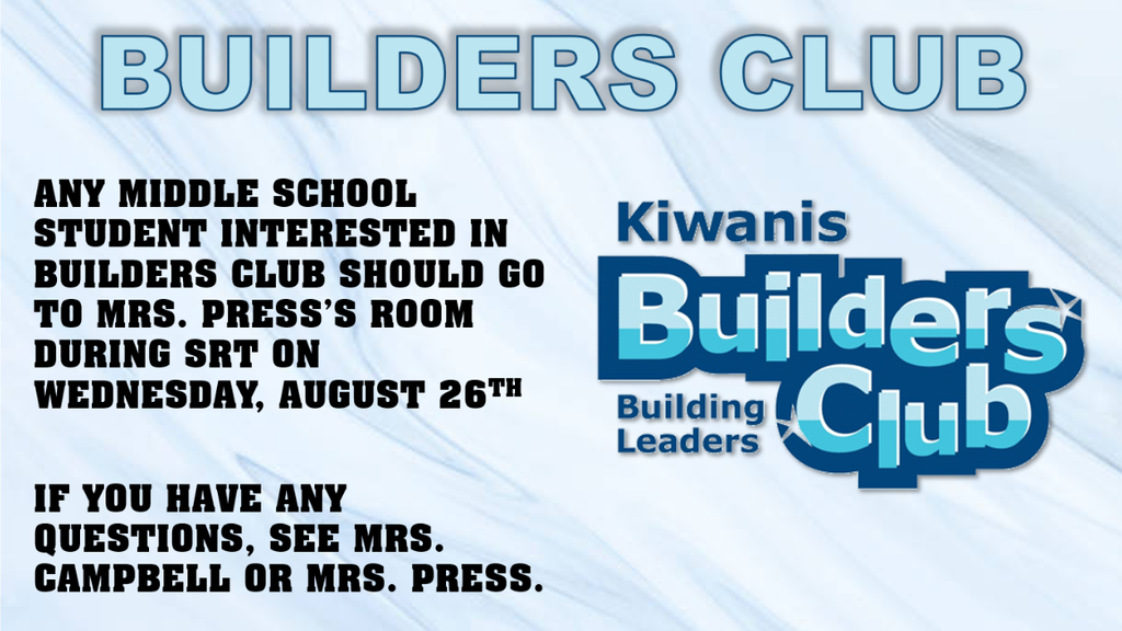 Builder's Club Call Out