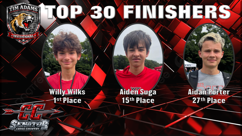 Boys Cross Country Team Top 30 Finishers at Tim Adams Invitational