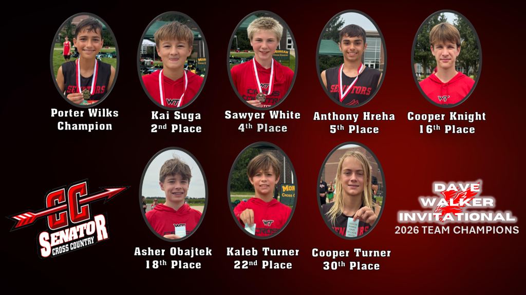 WTMS BOYS CROSS COUNTRY FINISHERS AT THE DAVE WALKER INVITATIONAL