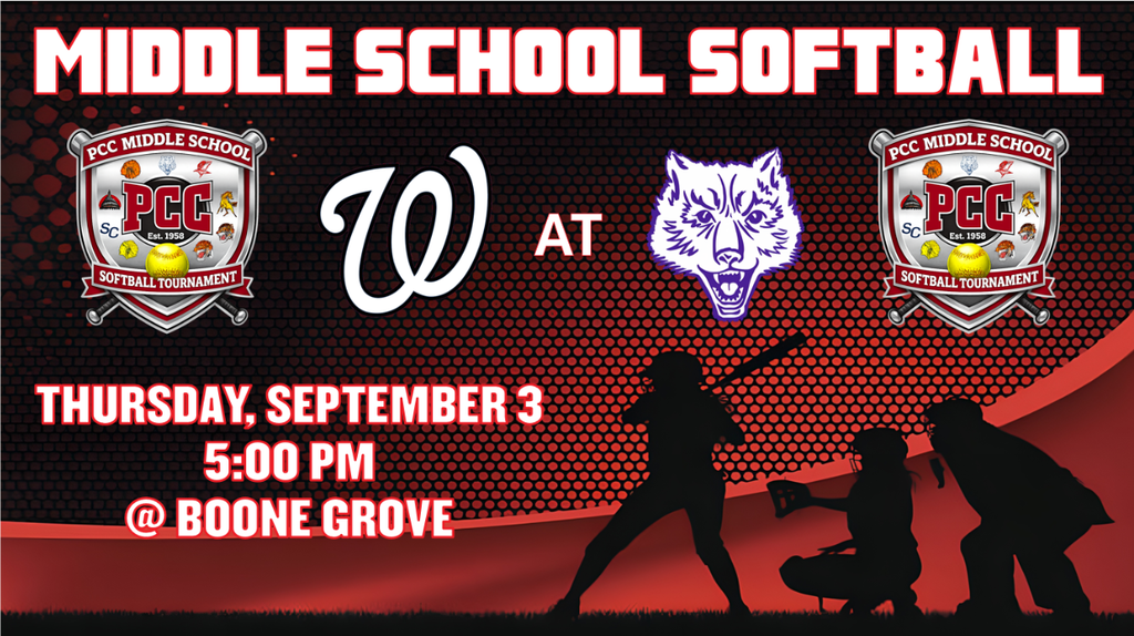 Middle School Girls Softball at Boone Grove-PCC Tourney