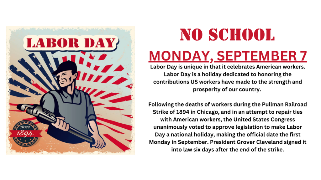 Labor Day--No School