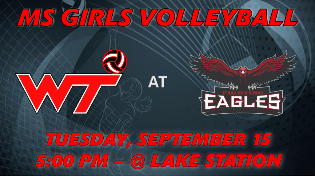 Middle School Girls Volleyball at Lake Station