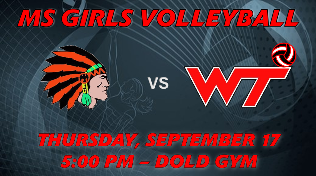 Middle School Girls Volleyball vs Westville