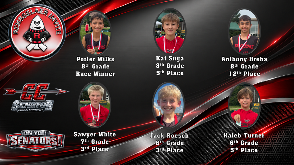 MS BOYS CROSS COUNTRY TOP 15 FINISHERS AT RENSSELAER INVITATIONAL
