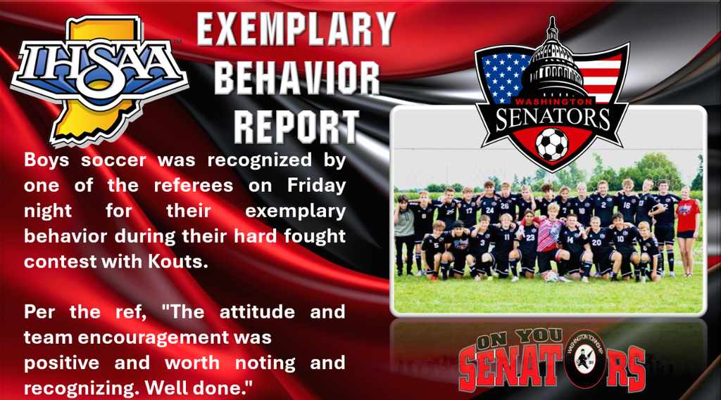 Boys Soccer Exemplary Behavior Report