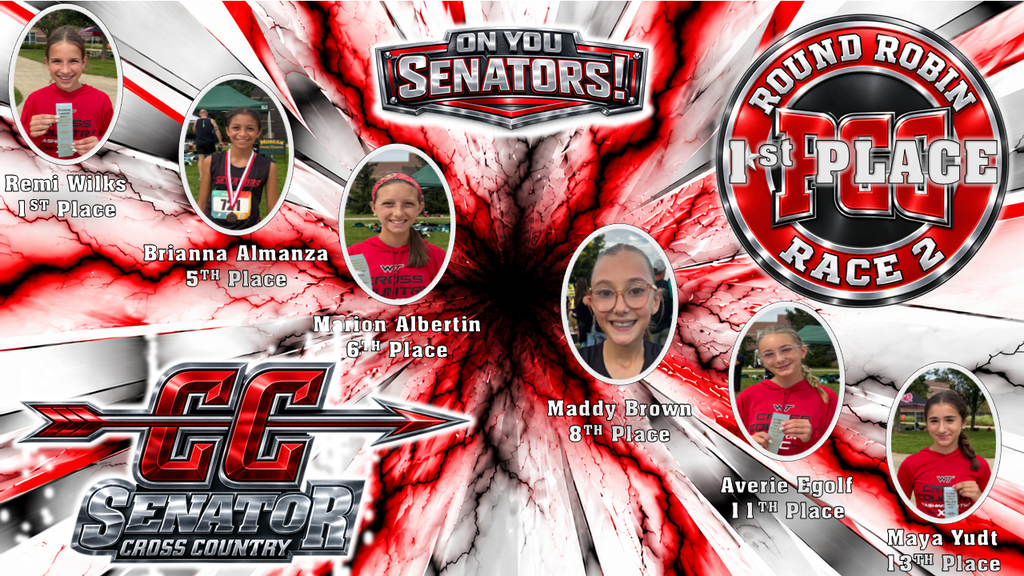 Middle School Girls Cross Country-PCC Round Robin Race 2 Places