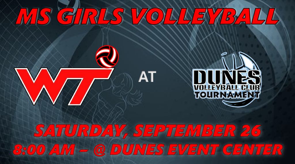 Middle School Girls Volleyball at Dunes Volleyball Club Tournament