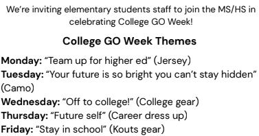 Go Week dress up days
