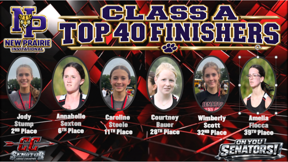 Lady Senators Top 40 Finishers at the New Prairie Invitiational