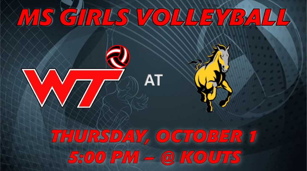 Middle School Girls Volleyball at Kouts