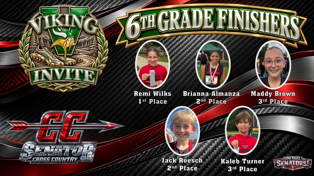 6th Grade Finishers Girls and Boys Viking Invite