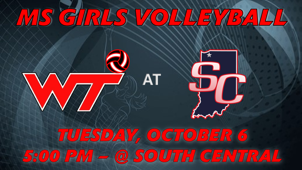 Middle School Girls Volleyball at South Central