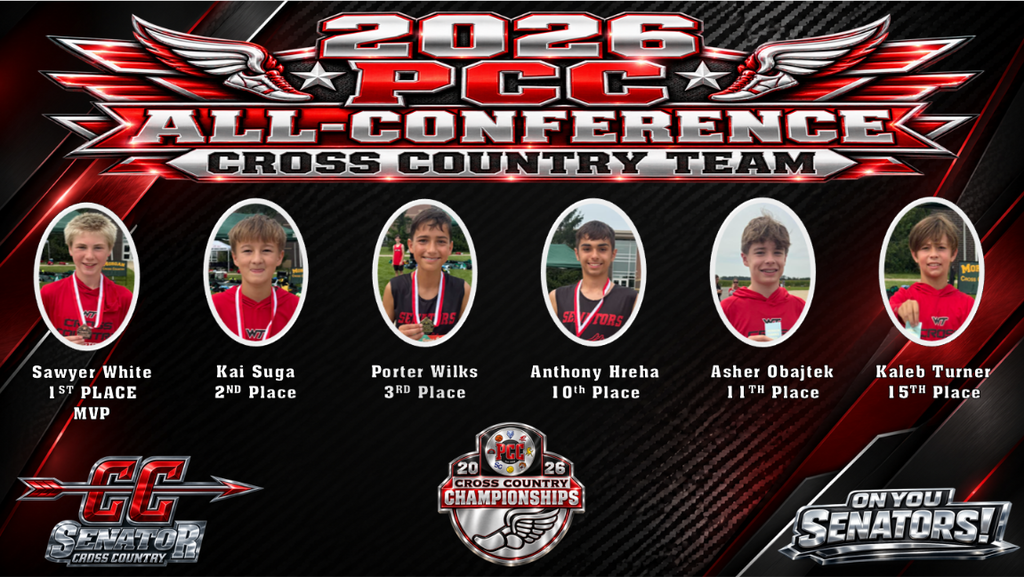 MS Boys PCC Cross-Country All-Conference Team