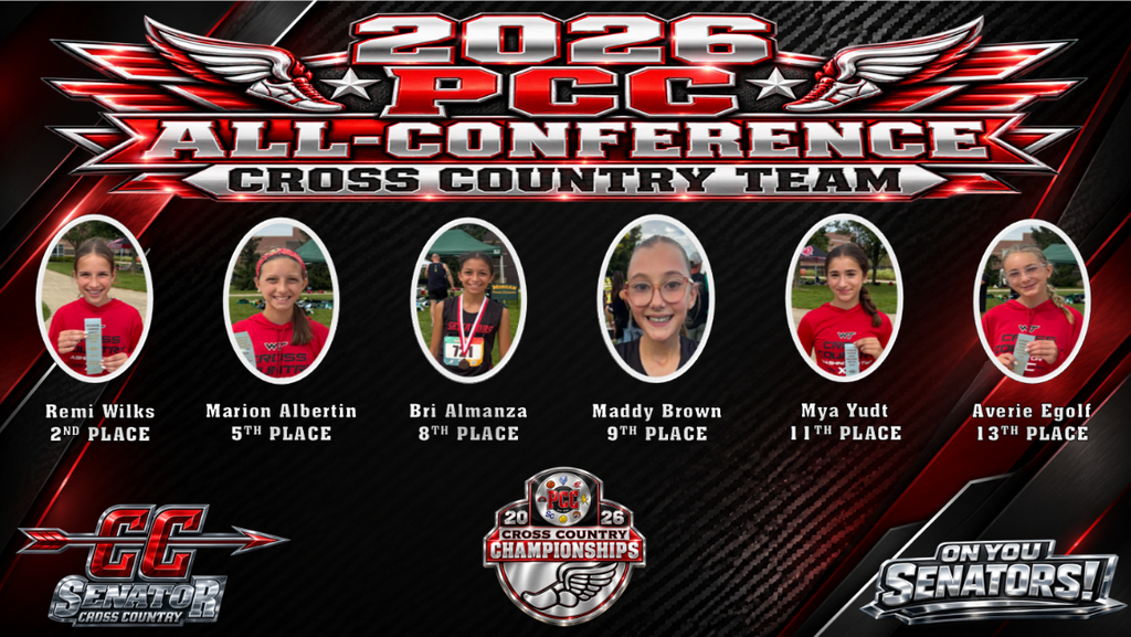 MS Girls PCC Cross-Country All-Conference Team