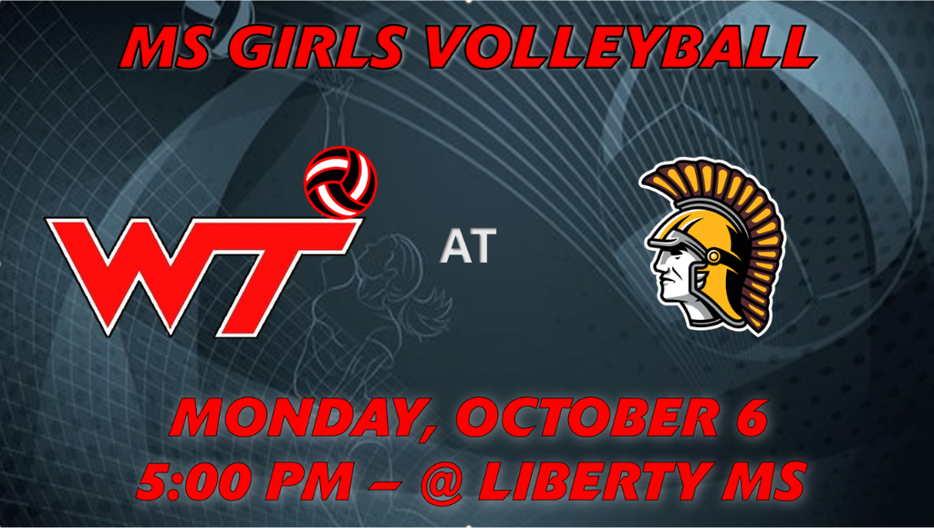 Middle School Girls Volleyball at Liberty
