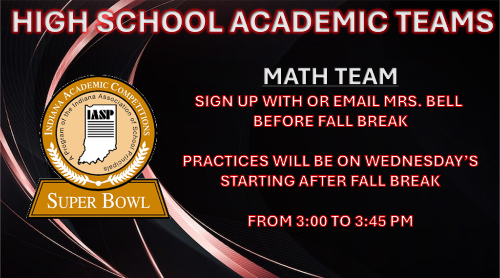 HS Math Academic Team Call Out