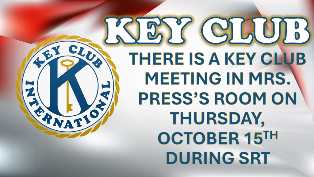 Key Club Meeting October 15th
