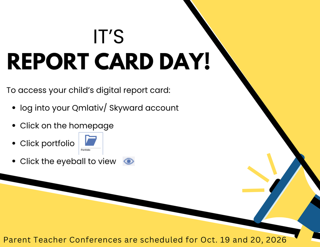 Report card day announcement