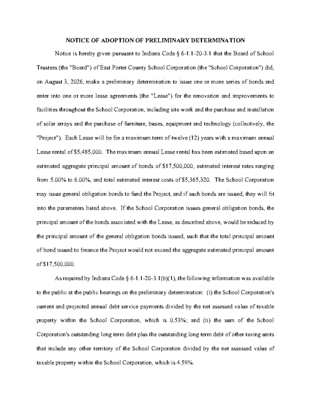 Page 1 of Preliminary Determination