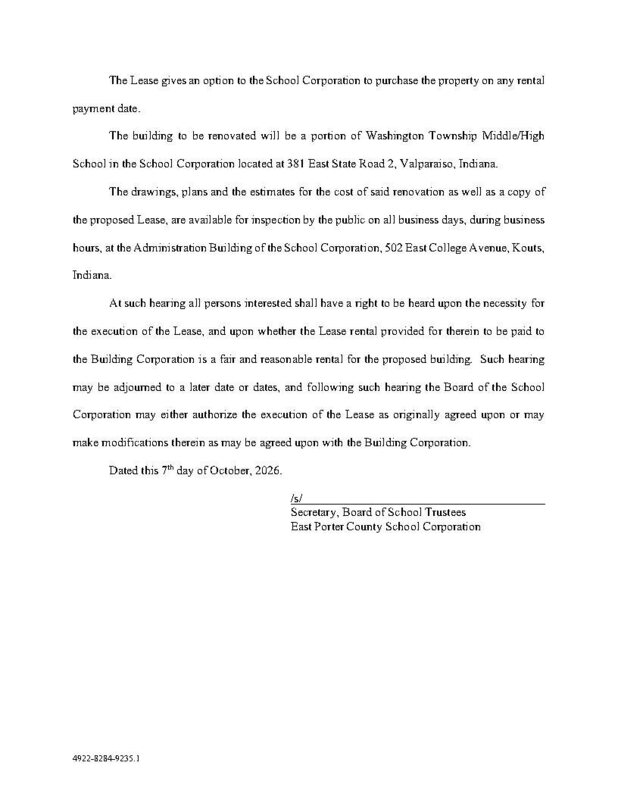 Notice of Hearing