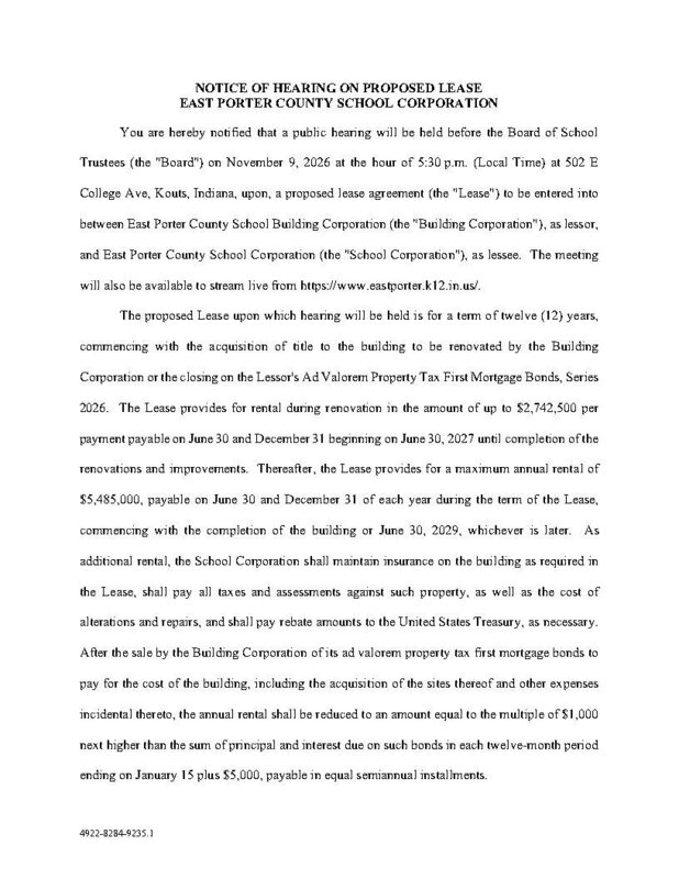 Notice of Hearing
