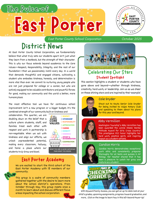 Page 1 of quarter 1 newsletter