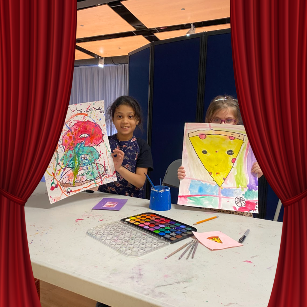 students on stage for talent show