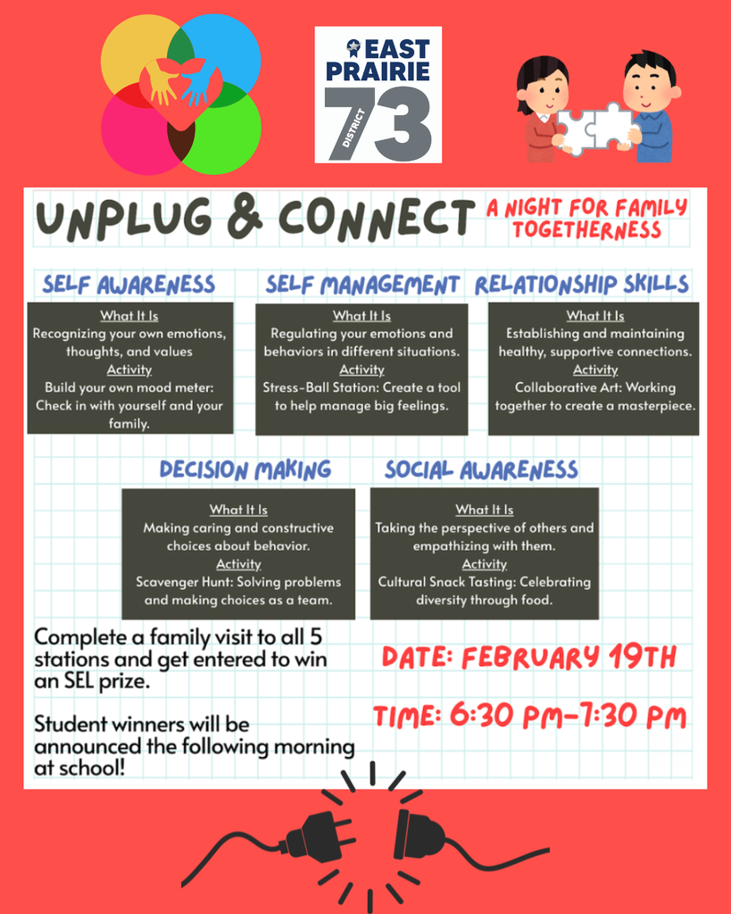 Unplug and Connect Flyer for event at the school