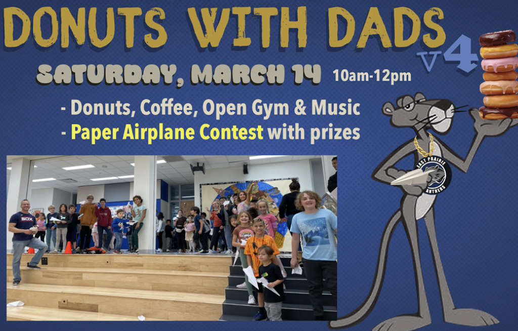 dads with donuts event flyer
