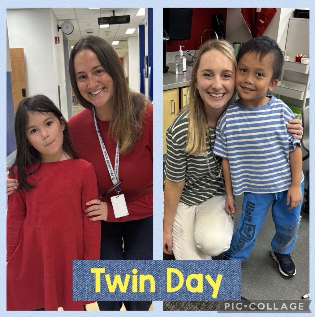 Pictures of teacher and student twinning