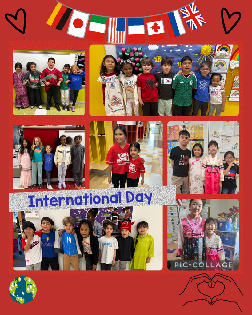 international day pictures of students dressed in international clothing and shirts