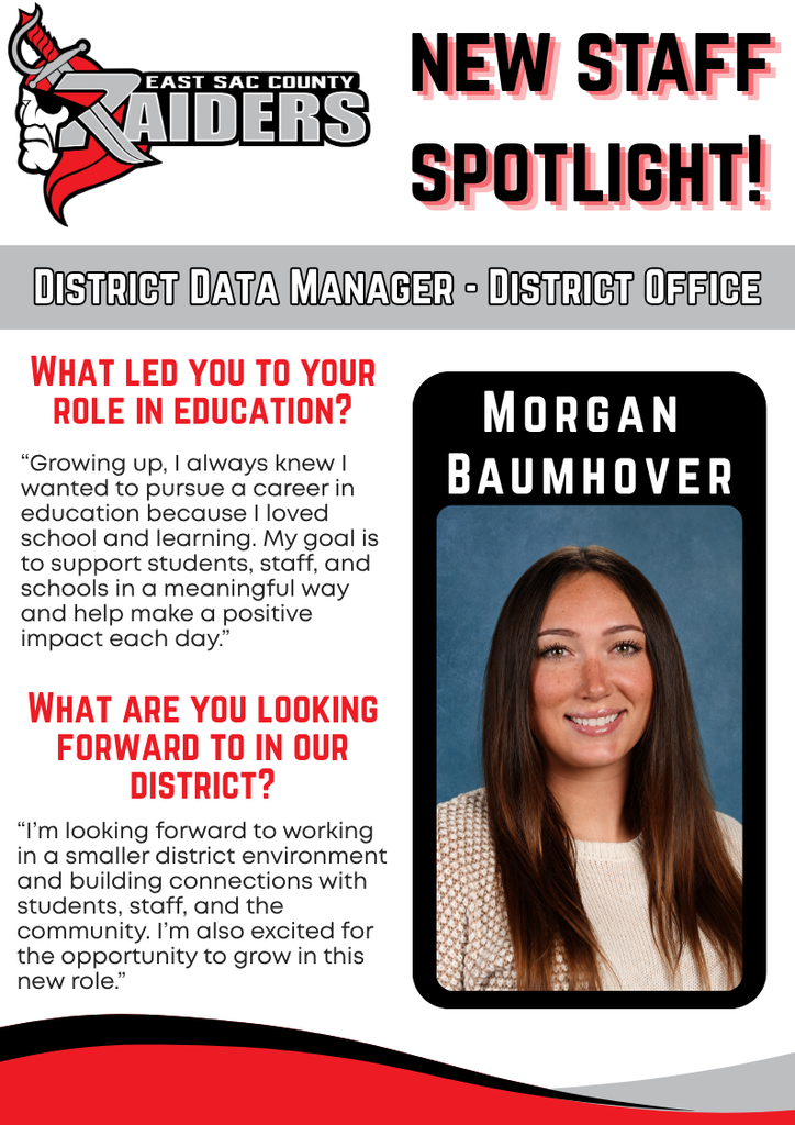 morgan baumhover staff spotlight - new district data manager