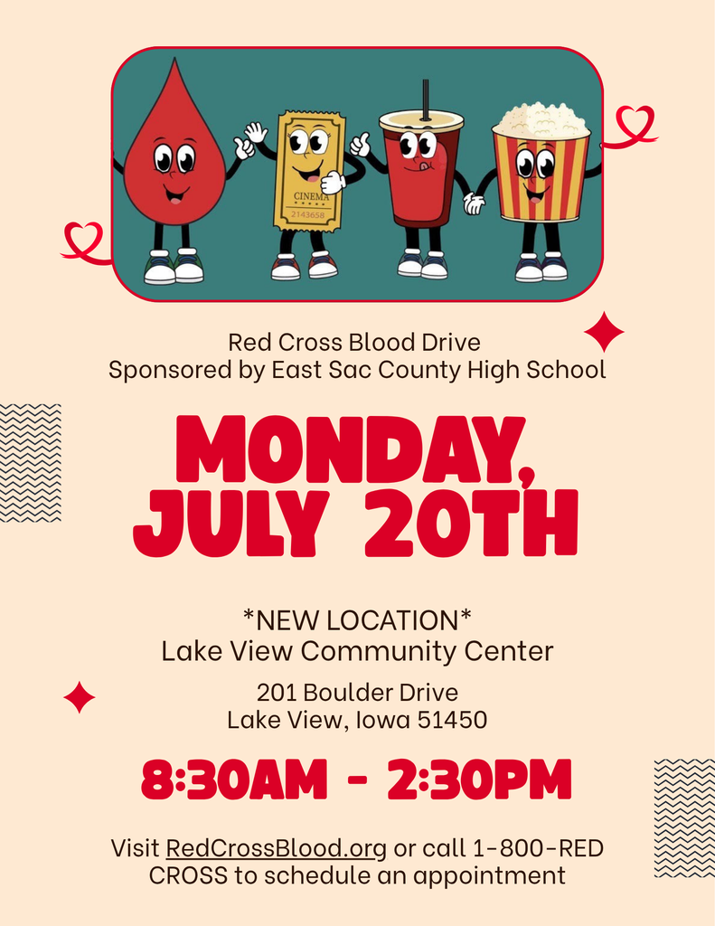 red cross blood drive on july 20, 2026 at lake view community center