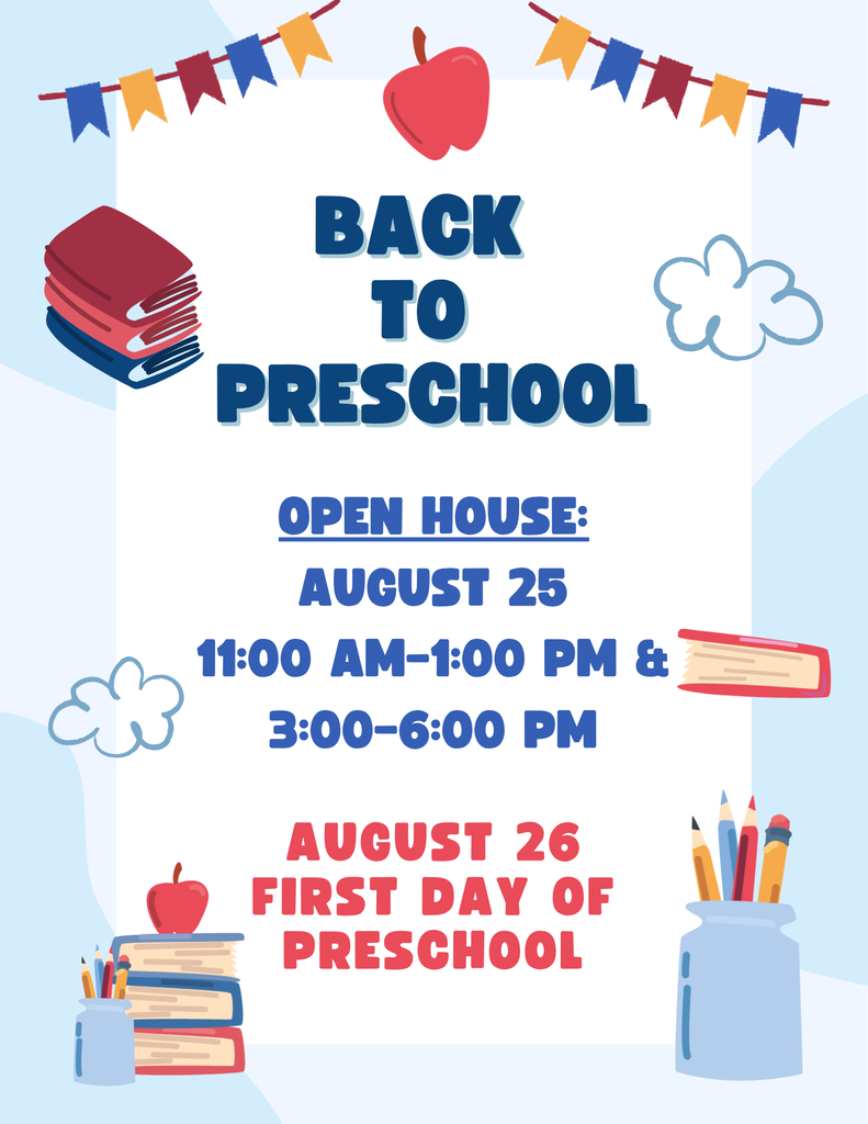 preschool open house and first day
